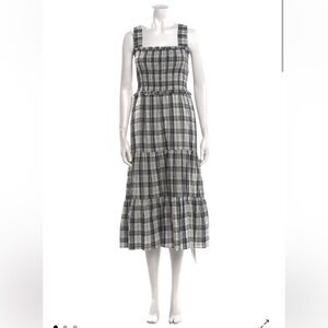 Veronica Beard Ziada Smocked Sleeveless Plaid Dress size 4